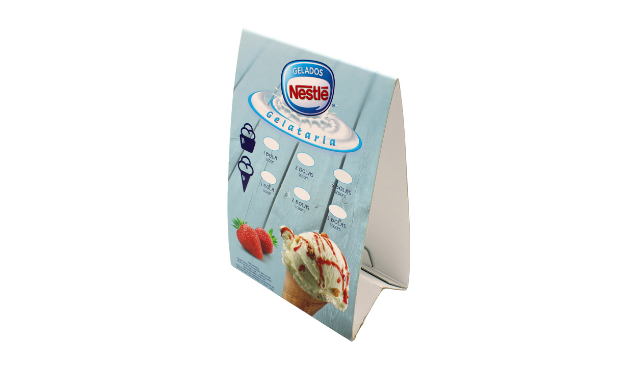 display promocional personalizado a medida para helados