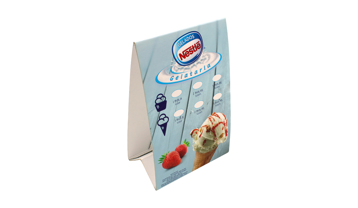 display promocional personalizado a medida para helados nestle